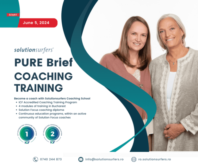Școala de coaching: PURE Brief Coaching Training, Iunie – Decembrie 2024, București