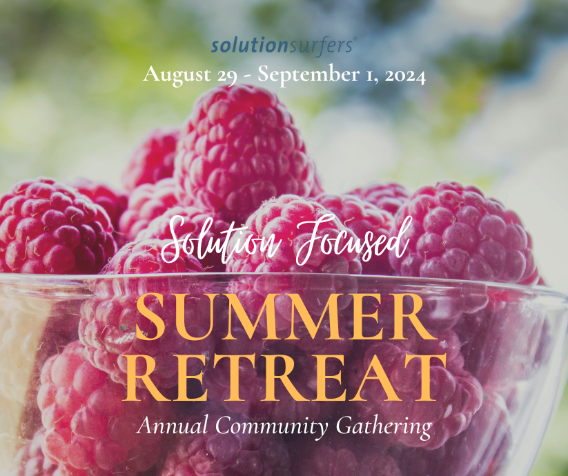 ”Solution Focused Summer Retreat 2024”, o întâlnire dedicată absolvenților și prietenilor Școlii de Coaching Solutionsurfers, cu multe interacțiuni semnificative axate pe soluții și resurse, susținere reciprocă și voie bună!