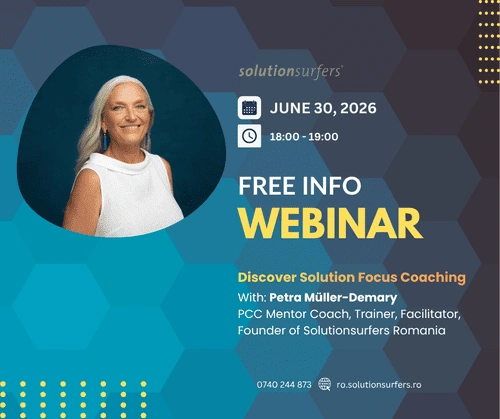 Descoperă Solution Focus Coaching într-un webinar gratuit pentru lideri, manageri, HR și viitori coachi acreditați ICF.