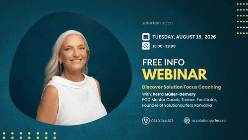 Descoperă Solution Focus Coaching într-un webinar gratuit pentru lideri, manageri, HR și viitori coachi acreditați ICF.